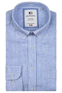 Giordano Bologna Button Down Pastel Stripe Shirt Light Blue