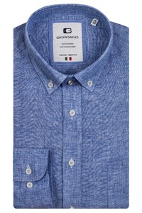 Giordano Bologna Button Down Pinpoint Faux Uni Overhemd Navy