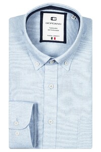 Giordano Bologna Button Down Soft Handfeel Oxford Overhemd Licht Blauw