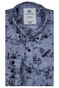 Giordano Bologna Herrinbone Subtle Animal Pattern Shirt Blue