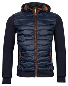 Giordano Bomber Removable Hood Jersey Contrast Jack Donker Navy-Navy