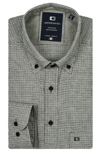 Giordano Brando Brushed Houndstooth Overhemd Groen
