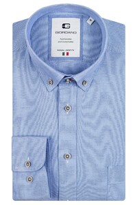 Giordano Brando Button Down Two-Tone Oxford Overhemd Blauw