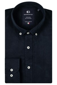 Giordano Brando Button Down Uni Color Soft Handfeel Overhemd Dark Navy