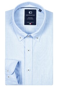 Giordano Brando Classic Brushed Oxford Uni Color Button-Down Shirt Light Blue