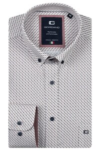 Giordano Brando Soft Twill Fantasy Dots Pattern Overhemd Deep Mauve-Multi