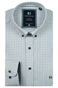 Giordano Brando Soft Twill Fantasy Dots Pattern Overhemd Navy-Multi