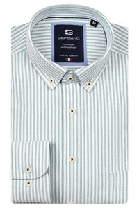 Giordano Brando Soft Washed Oxford Gingham Stripe Button-Down Overhemd Groen