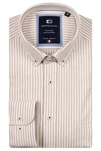 Giordano Brando Soft Washed Oxford Gingham Stripe Button-Down Overhemd Kitt