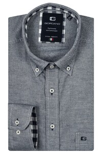 Giordano Brando Two-Tone Brushed Twill Button-Down Shirt Dark Navy