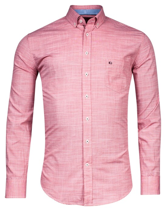 Giordano Brando Two Tone Fabric Overhemd Rood