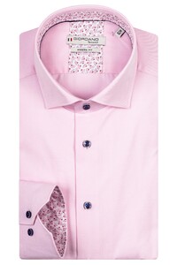 Giordano Brighton Button Under Fine Twill Contrast Overhemd Zacht Roze