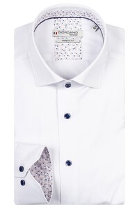 Giordano Brighton Button Under Fine Twill Contrast Shirt White