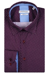 Giordano Brighton Button Under Graphic Dots Pattern Overhemd Donker Roze