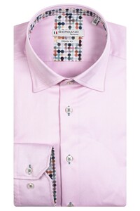 Giordano Brighton Button Under Plain Fine Twill Subtle Dotted Contrast Shirt Light Pink