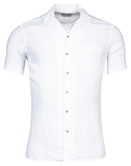 Giordano Capri Linnen Blend Overhemd Wit