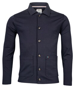Giordano Comfort Shirt Jacket Jersey Plain Vest Dark Navy
