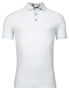 Giordano Cortona Uni Color Cotton Blend Polo Licht Blauw