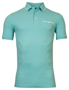 Giordano Dave Piqué Solid Subtle Texture Polo Turquoise