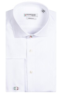 Giordano Dress French Cuff G Logo Cufflinks Twill Overhemd Wit