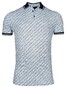 Giordano Fabio Dynamic Flex Shadow Diamond Pattern Polo Groen-Blauw