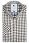 Giordano Fancy Check Subtle Stretch Marlon Button Down Overhemd Taupe