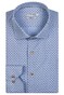 Giordano Fil-à-Fil Dots Pattern Maggiore Semi Cutaway Overhemd Donkerbruin-Blauw