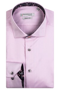 Giordano Fine Twill Subtle Contrast Maggiore Semi Cutaway Shirt Light Pink