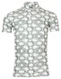 Giordano Flower Pattern Pique Poloshirt Olive-Off White