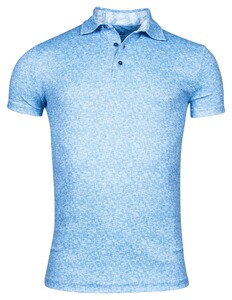 Giordano Formentini Dynamic Flex Texture Pattern Polo Licht Blauw