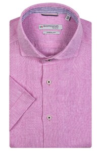 Giordano Front Cutaway Colorful Linen Shirt Pink