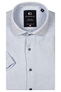 Giordano Front Cutaway Doubleface Fine Stripe Overhemd Licht Blauw
