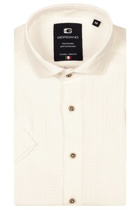 Giordano Front Cutaway Doubleface Waffle Texture Overhemd Wit