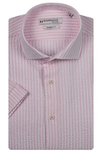 Giordano Front Cutaway Seersucker Stripe Overhemd Roze