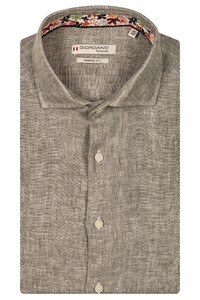 Giordano Front Cutaway Soft Washed Linnen Overhemd Appel