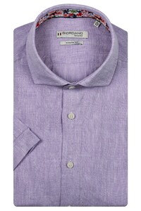 Giordano Front Cutaway Soft Washed Linnen Overhemd Lila