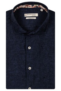Giordano Front Cutaway Soft Washed Linnen Overhemd Navy