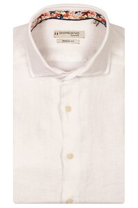 Giordano Front Cutaway Soft Washed Linnen Overhemd Wit