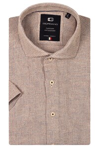 Giordano Front Cutaway Structured Overhemd Pastel Roze