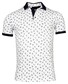 Giordano Genardi Piqué Fantasy Squares Polo Optical White