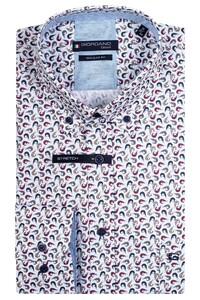 Giordano Ivy Allover Shrimps Pattern Overhemd Rood