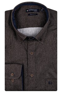 Giordano Ivy Brushed Oxford Button Down Overhemd Olijf Groen