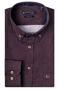 Giordano Ivy Brushed Oxford Button Down Overhemd Paars