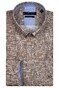 Giordano Ivy Button Down Brushed Check Design Overhemd Donker Camel