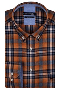 Giordano Ivy Button Down Colorful Multi Check Overhemd Ginger