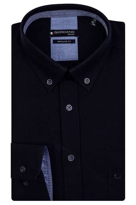 Giordano Ivy Button Down Fancy Brushed Oxford Shirt Dark Navy