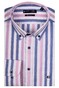 Giordano Ivy Button Down Fancy Stripe Seersucker Shirt Pink-Blue