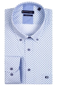 Giordano Ivy Button Down Fantasy Mini Dotted Pattern Shirt Blue-White