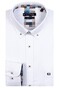 Giordano Ivy Button Down Fine Plain Twill Subtle Block Check Contrast Overhemd Optical White