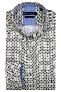 Giordano Ivy Button Down Graphic Star Fantasy Pattern Overhemd Geel